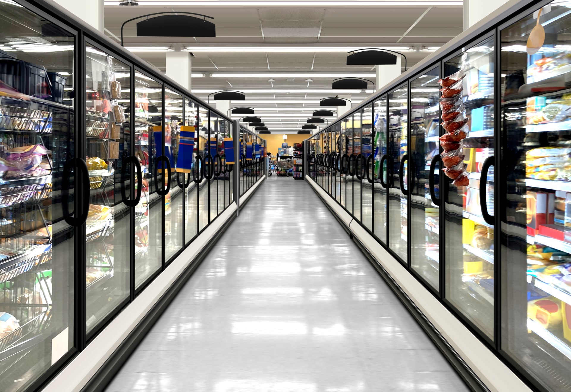 Supermarket fridge glass door cabinets